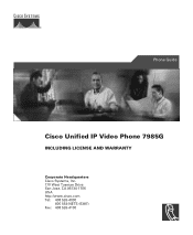 Cisco CP-7985-PAL Phone Guide