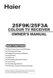 Haier 25F9K User Manual