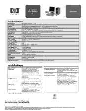 HP 525c HP Pavilion Desktop PC - (English) 524g Product Datasheet and Product Specifications
