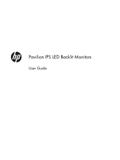 HP Pavilion 23-inch Displays User Guide