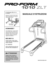 ProForm 1010 Zlt Treadmill Italian Manual