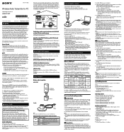 Sony AIR-PC10T Operating Instructions