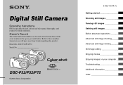 Sony DSC P72 Operating Instructions
