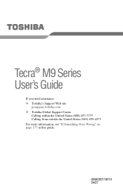 Toshiba M9-S5516V Toshiba Online Users Guide for Tecra M9