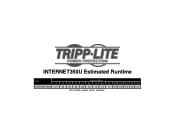 Tripp Lite INTERNET350U Runtime Chart for UPS Model INTERNET350U
