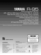 Yamaha R-95 Owner's Manual
