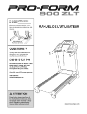 ProForm 900 Zlt Treadmill French Manual