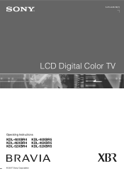Sony KDL-52XBR4 Operating Instructions
