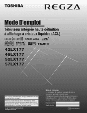 Toshiba 57LX177 Owner's Manual - French