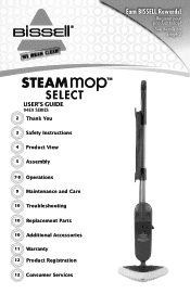 Bissell Steam Mop Select Triangle User Guide