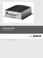 Bosch VJT-X40SN Operation Manual
