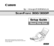 Canon imageFORMULA ScanFront 300P ScanFront 300/300P Setup Guide