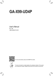 Gigabyte GA-X99-UD4P User Manual