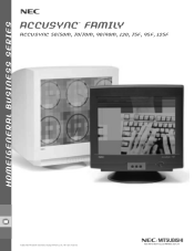 NEC AS90 AccuSync CRT Series Brochure