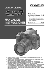Olympus 262010 E-3 Manual de Instrucciones (Español)