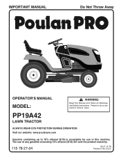 Poulan PP19A42 Owner Manual