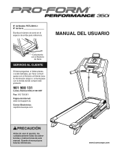 ProForm Performance 350i Treadmill Spanish Manual