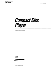 Sony CDP-997 Operating Instructions