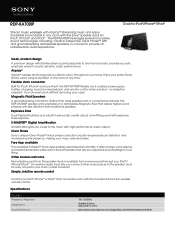 Sony RDP-XA700iP Marketing Specifications