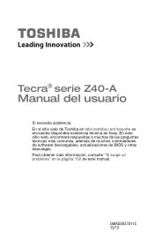 Toshiba Tecra Z40-A4162SM Windows 8.1 Spanish User's Guide for Tecra Z40-A Series (Español)