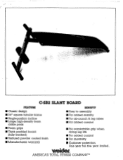 Weider Sb21.5slant Board English Manual