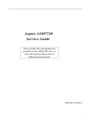 Acer Aspire M7720 Aspire M7720 Service Guide