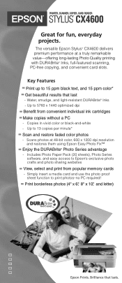 Epson Stylus CX4600 Product Brochure