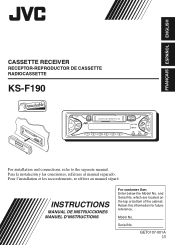 JVC F190 Instruction Manual