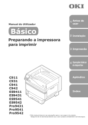 Oki C941dp C911dn/C931dn/C941dn/C942 Basic Users Manual - Portuguese