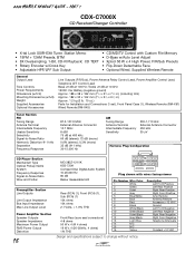 Sony CDX-C7000X Product Guide / Specifications