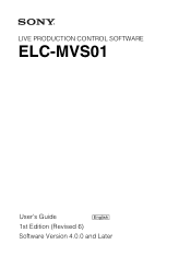 Sony ELC-MVS01 Users Guide