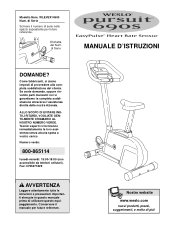 Weslo Pursuit 690s Italian Manual