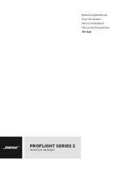 Bose ProFlight Series 2 Aviation Multilingual Owners Guide