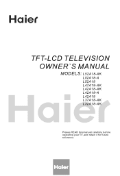 Haier L42A18-AK Owners Manual