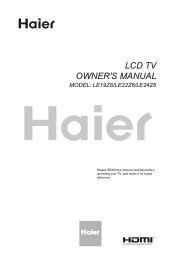 Haier LE22Z6 User Manual