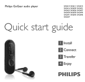 Philips SA2625WB Quick start guide