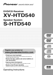 Pioneer HTD-540DV Operating Instructions