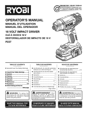 Ryobi P222 User Manual