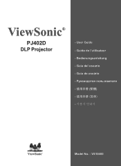 ViewSonic PJ402D User Manual