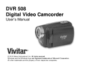Vivitar DVR 508HD DVR 508 Camera Manual