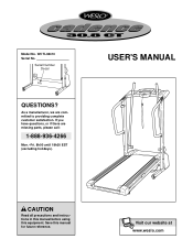 Weslo Cadence 30.8 Treadmill Canadian English Manual