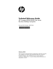HP 8000f Technical Reference Guide: HP Compaq 8000/8000f Elite Series Business Desktop Computers