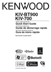 Kenwood KIV-BT900 Quick Start Guide