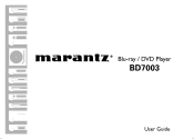 Marantz BD7003 BD7003 User Manual - Englis