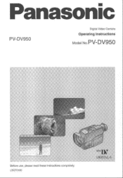 Panasonic PVDV950 PVDV950 User Guide