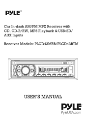 Pyle PLCD43BTM User Manual