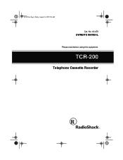 Radio Shack 43-473 Owners Manual