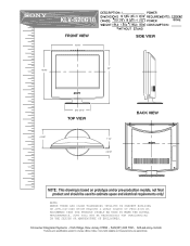 Sony KLV-S20G10 Dimensions Diagrams