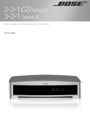 Bose 321 GS Owners Manual