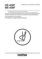Brother International BE-438F Instruction Manual - Spanish